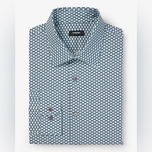 Express Slim Triangle Geo Stretch 1MX Dress Shirt